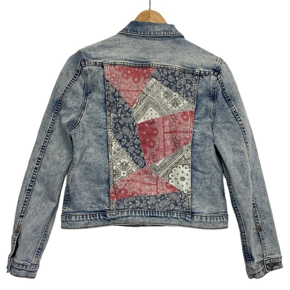 Driftwood x Free People Bandana Jean Jacket - Picture 1 of 10